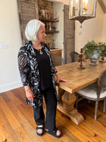 Printed Mesh Cardigan