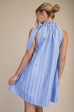 Striped Neck Tie Dress
