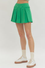 Green Pleated Skort