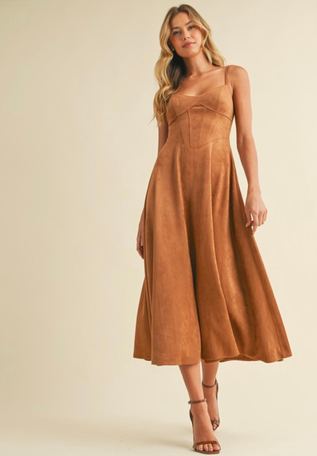 Suede Midi Dress