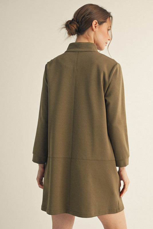 Stand-Up Shift Dress.