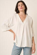 Front Pleat Dolman Top