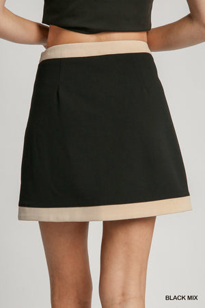 Color Block Bow Skirt