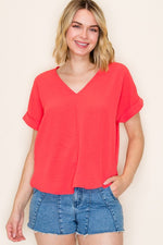 Roll-Up Sleeve Top