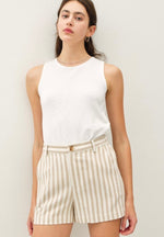 Striped Linen Shorts