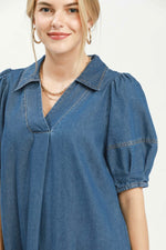 Chambray Collared Midi