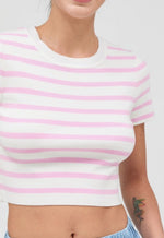 Anna Striped Crop Tee