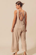 Waffle Wide Leg Jumpsuit