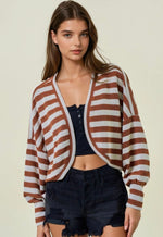 Striped Knit Shrug