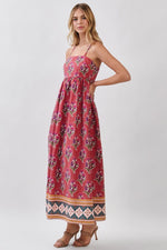 Rust Floral Maxi Dress