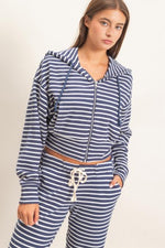Waffle Stripe Hoodie