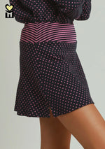 Polka Dot-Stripe Skort