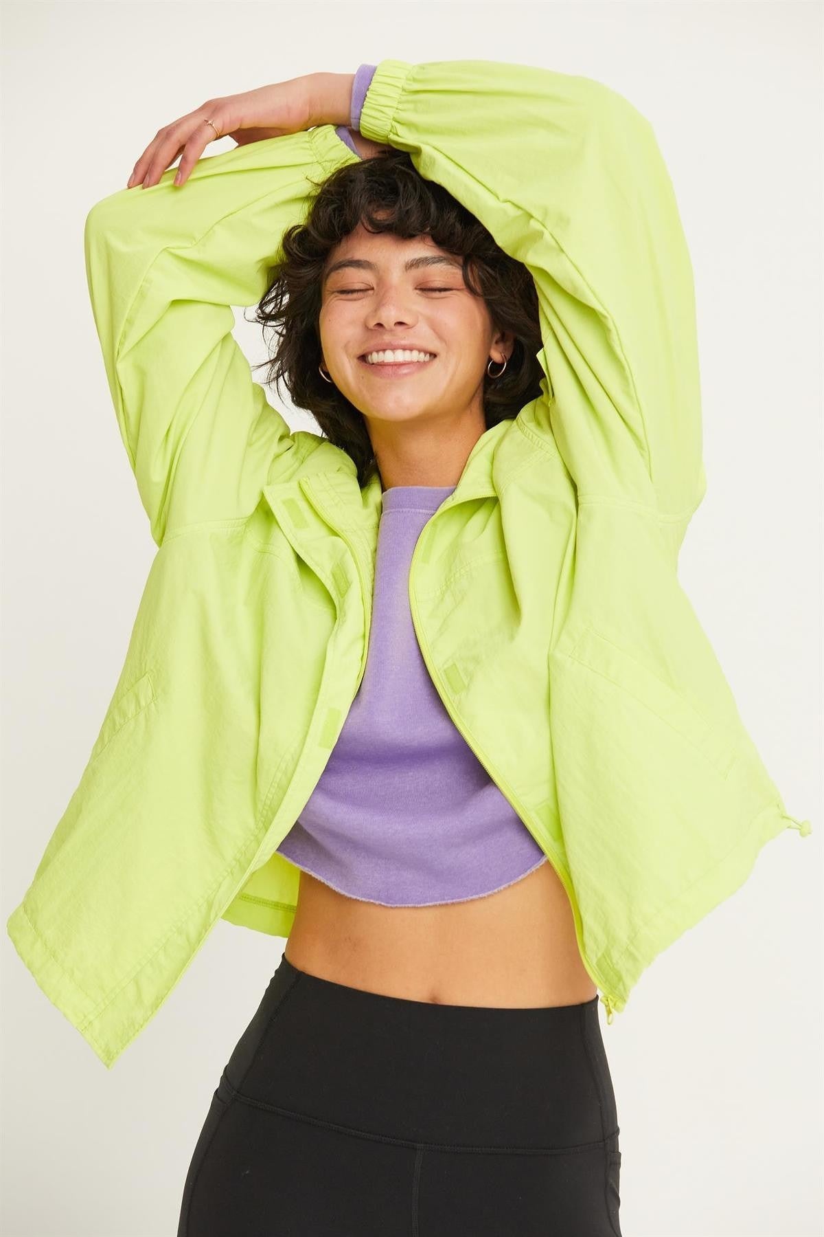 Cropped Hooded Windbreaker