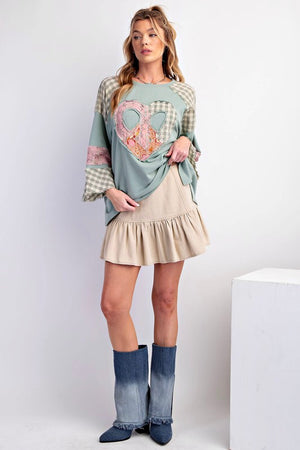 Heart Patch Top