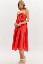 Scallop Midi Dress
