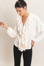 Cascading Ruffles Blouse