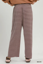 Mauve Striped Pants