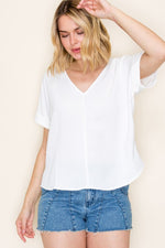 Roll-Up Sleeve Top