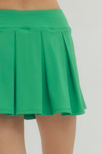 Green Pleated Skort