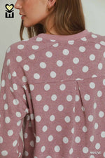 Mauve Polka Dot Pullover