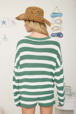 Green Striped Sweater