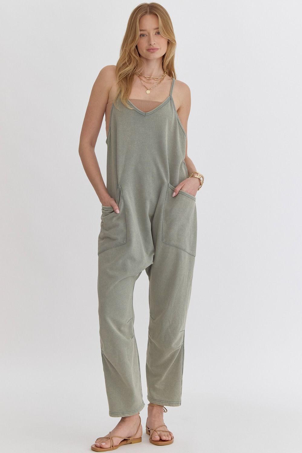 Olive Casual Jumpsuit