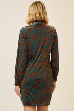 Burnout Velvet Dress