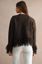 Fringe Trimmed Cardigan
