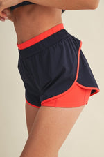 Contrast Block Nylon Shorts