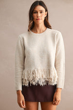 Fringe Trimmed Sweater