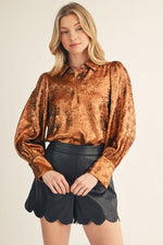 Buttoned Metallic Shirt