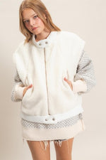 Stand Collar Sherpa Vest