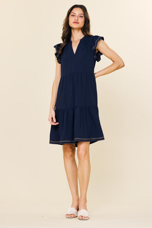 Contrast Stitch Dress