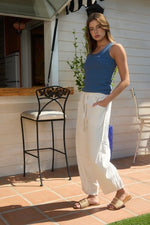 Pinstripe Drawstring Pants