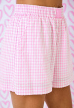 Pink Gingham Shorts