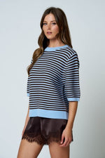 Textured Half Sleeve Sweater
