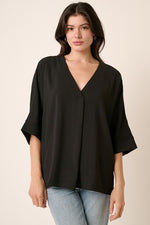 Front Pleat Dolman Top