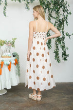 Polka Dot Empire Midi Dress