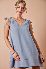 Striped A-Line Mini Dress