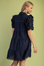 Tiered Linen Dress