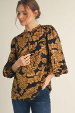 Floral Peasant Top