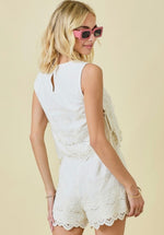 Victoria Linen Embroidered Top
