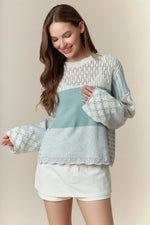 Contrast Knit Sweater
