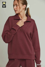 Cloudknit Marsala Corduroy Top