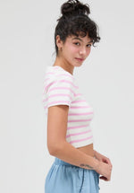 Anna Striped Crop Tee