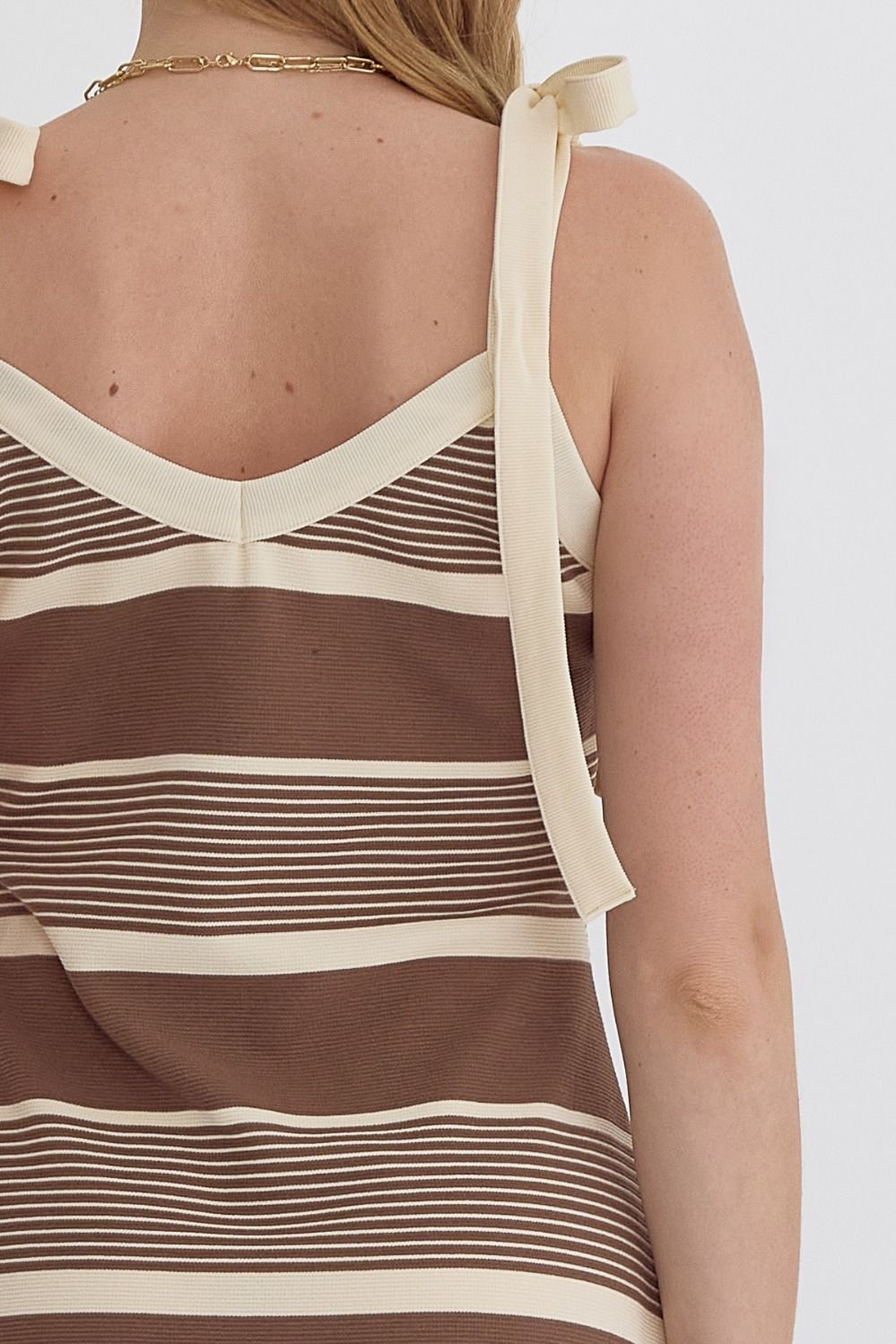 Mocha Striped Dress