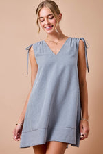 Striped A-Line Mini Dress