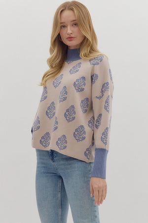 Botanical Print Sweater