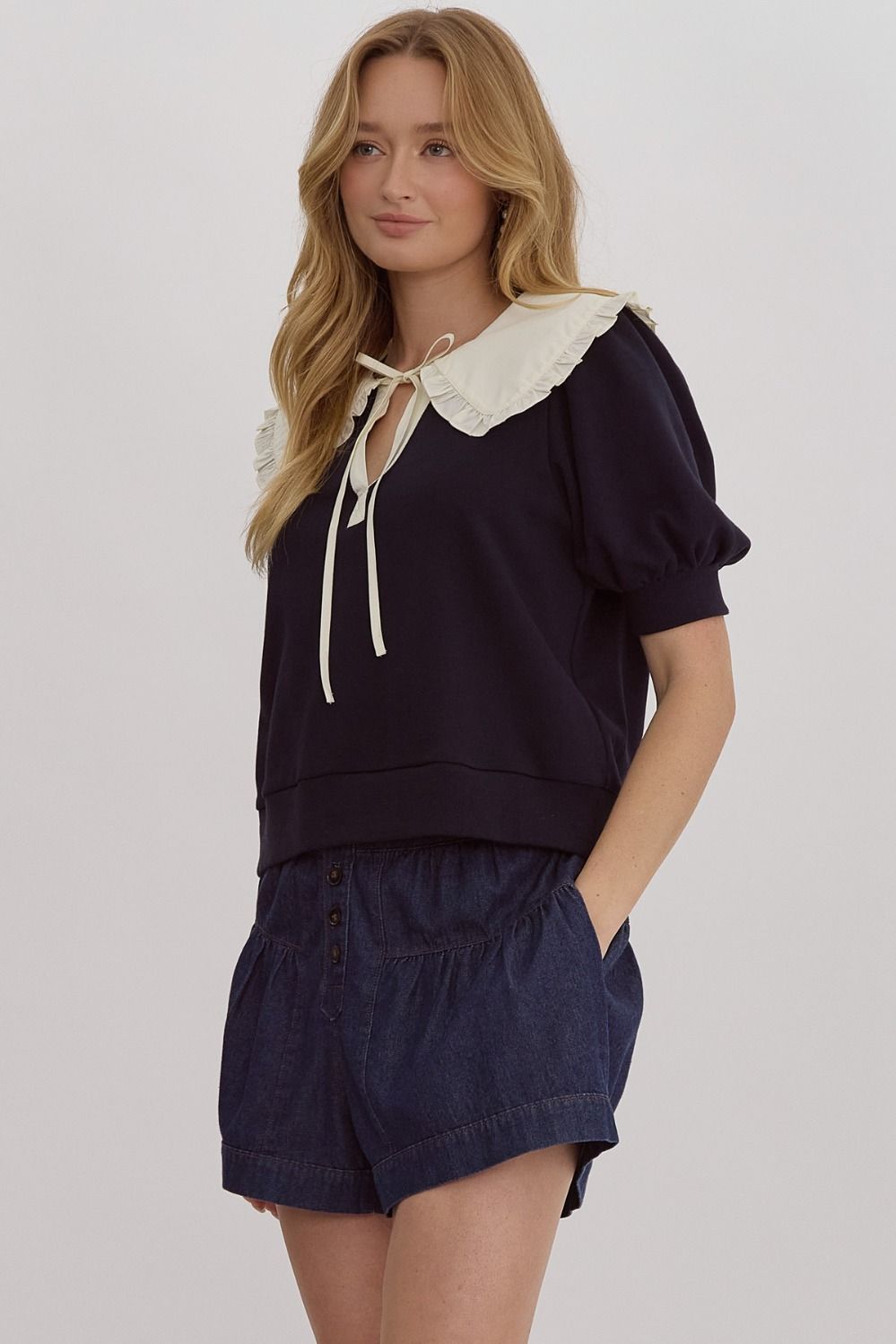 Oversized Collar Top