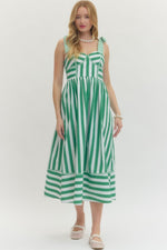 Maddie Striped Midi Dress